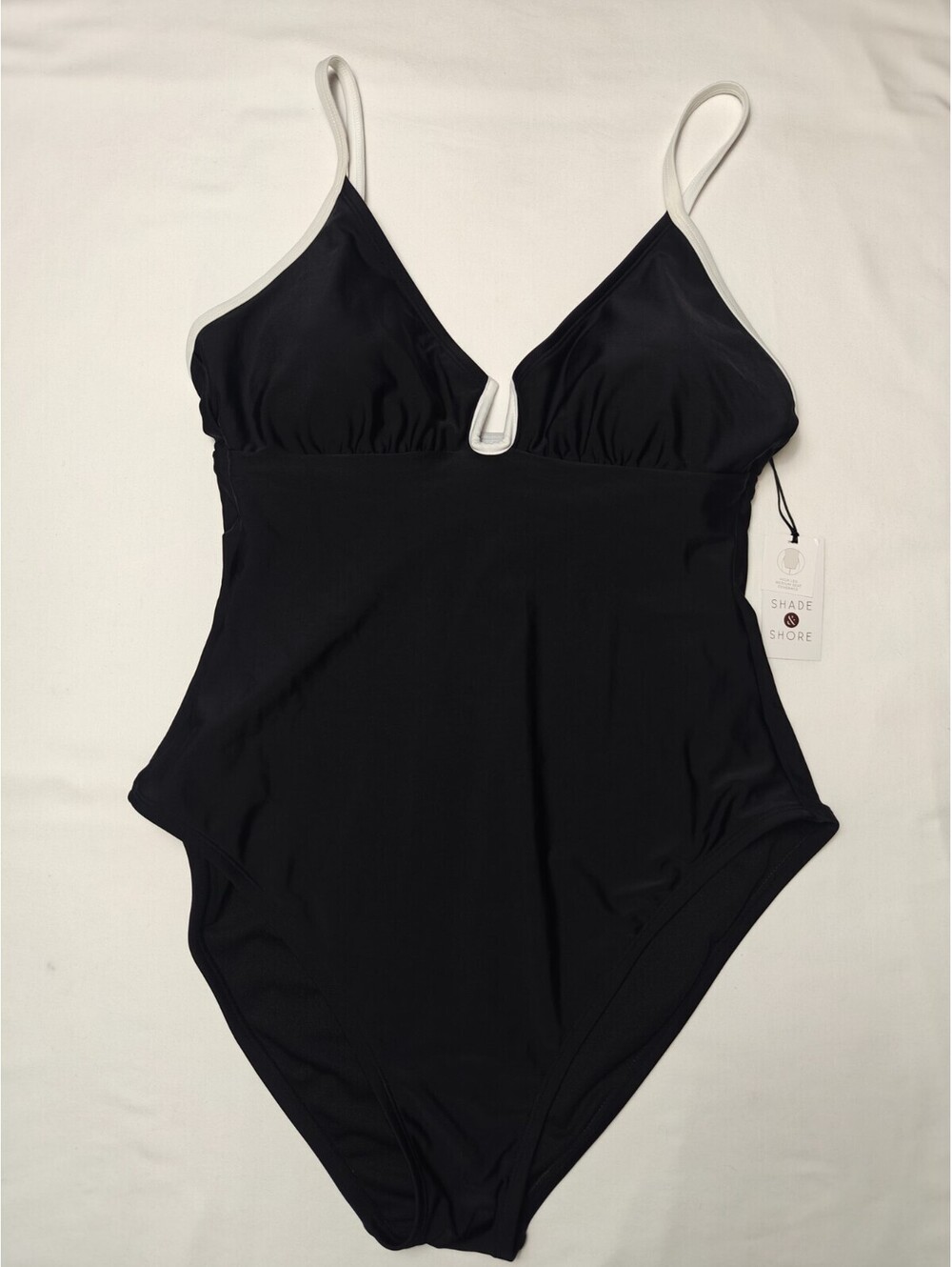 Shade & Shore Women's One Piece Swimsuit Size L U-Wire High Leg Swimwear NWT